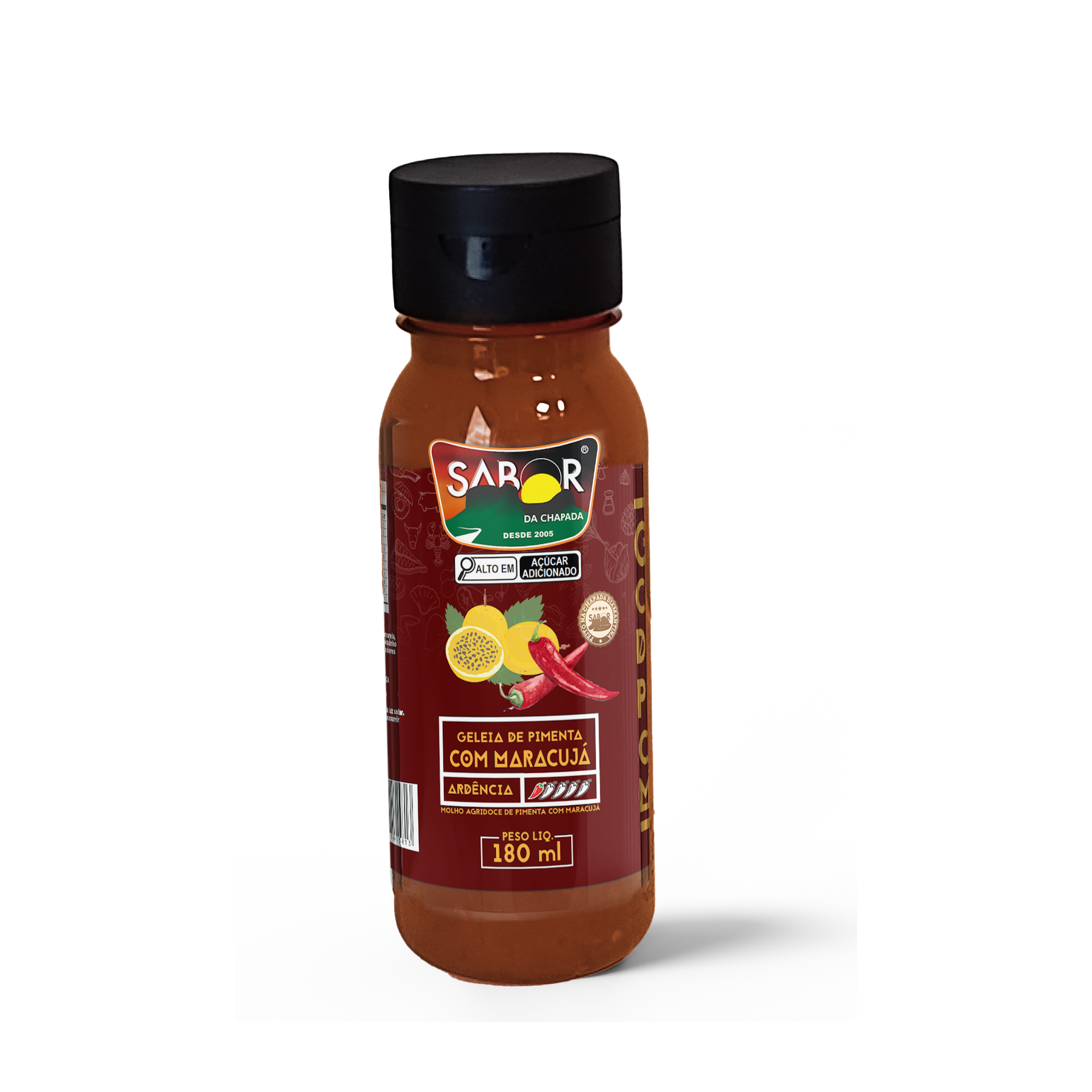 GELEIA DE PIMENTA C/ MARACUJÁ 180 ML 
