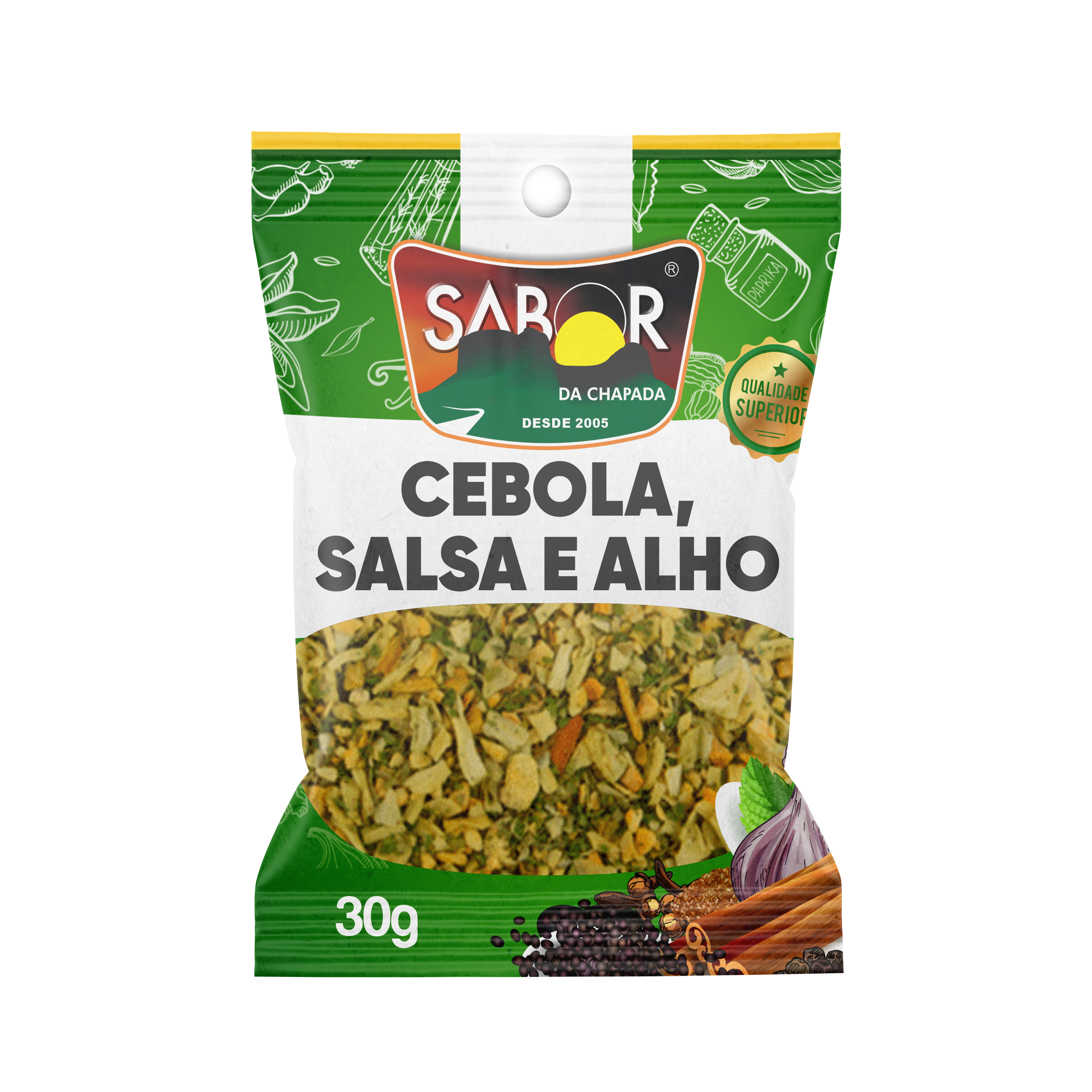 CEBOLA SALSA E ALHO 30 G 