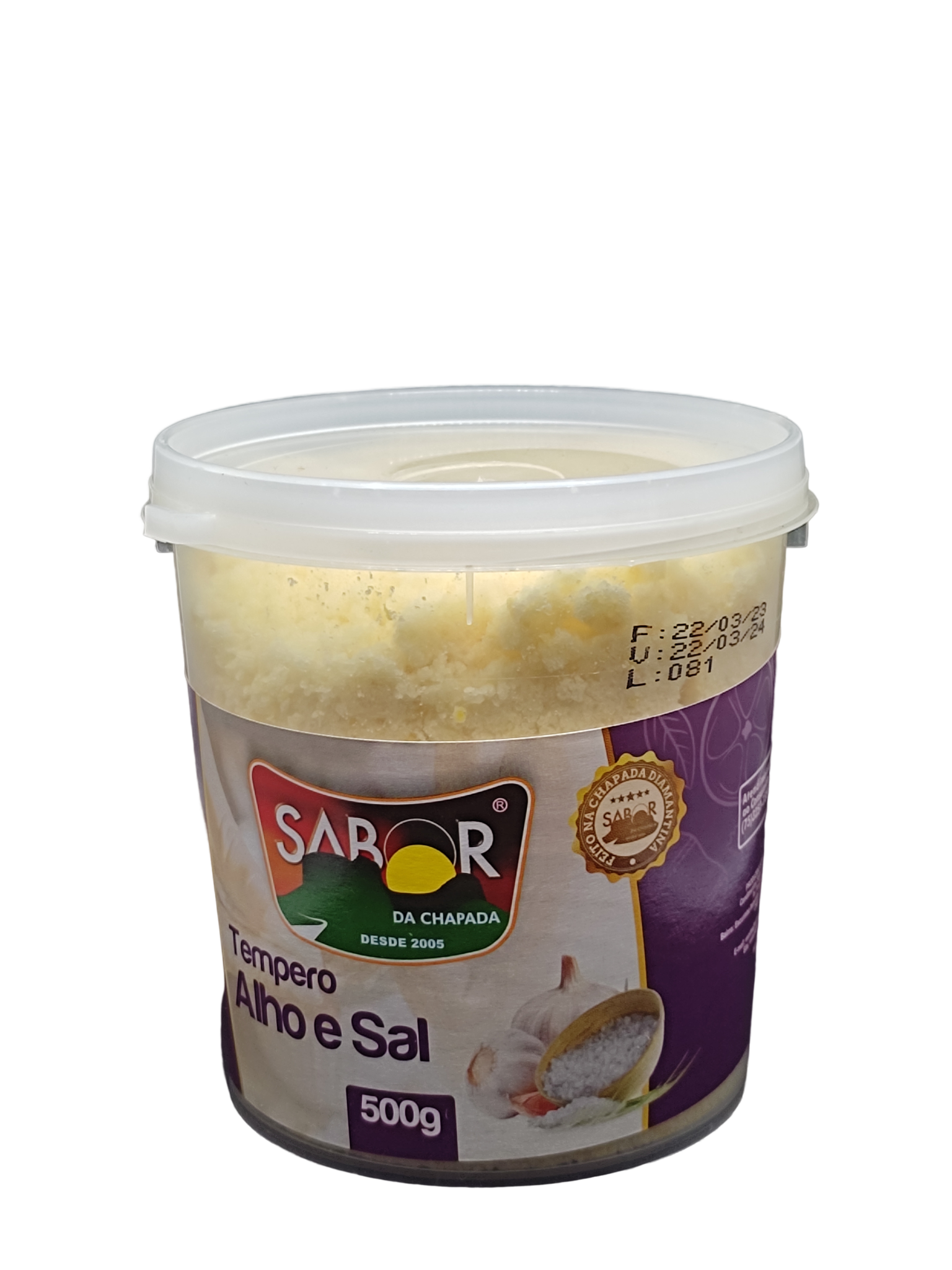 TEMPERO ALHO E SAL 500 G (POTE) 